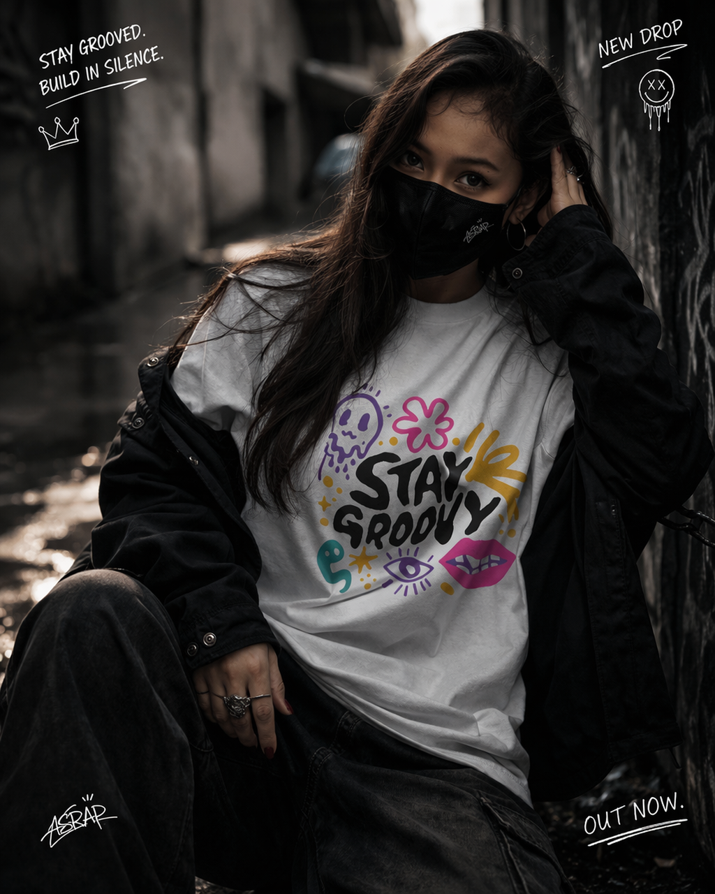Stay Groovy Tee SKU-G102