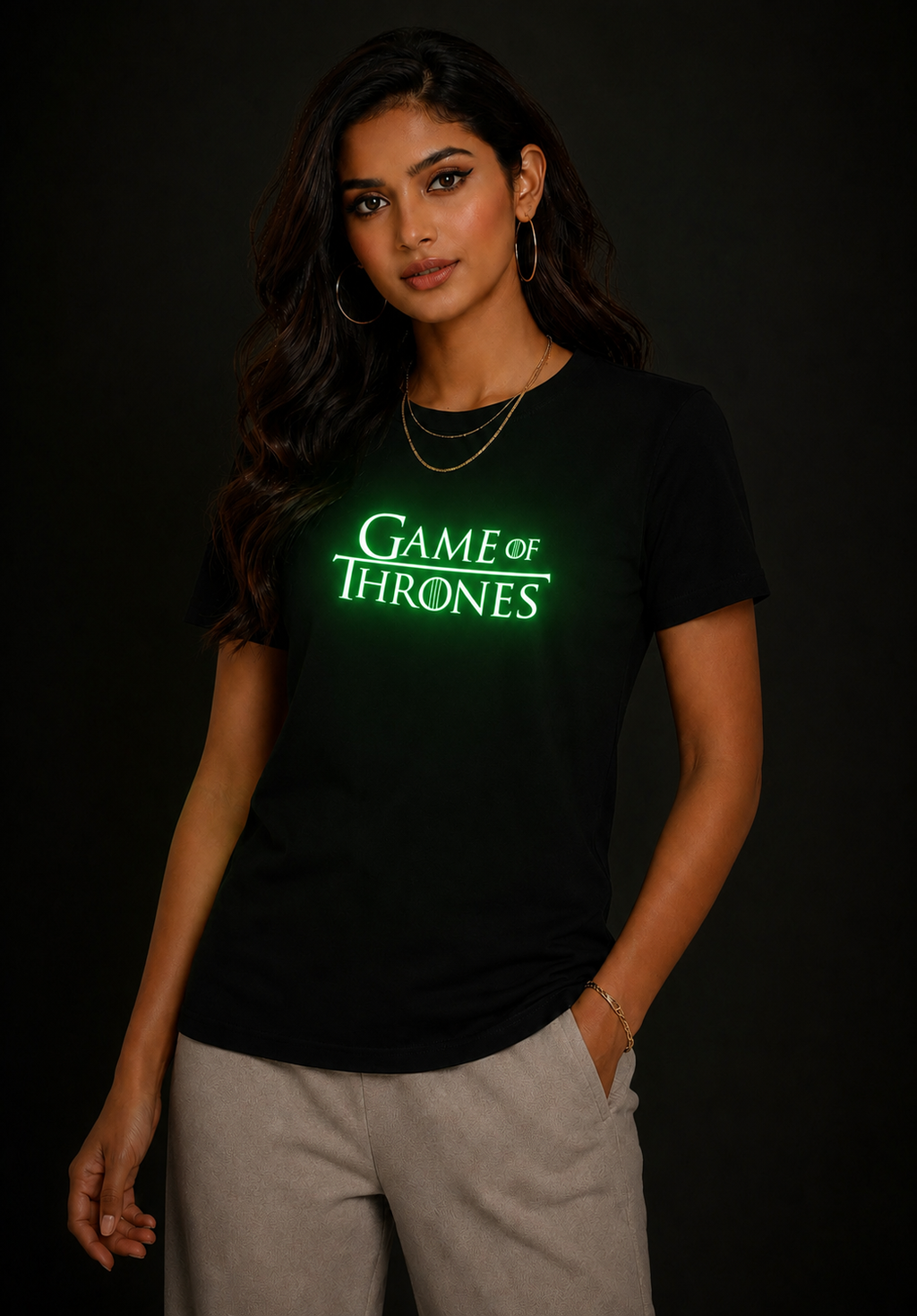 GAME OF THRONES WITH GLOW IN THE DARK Tee SKU-VN04M