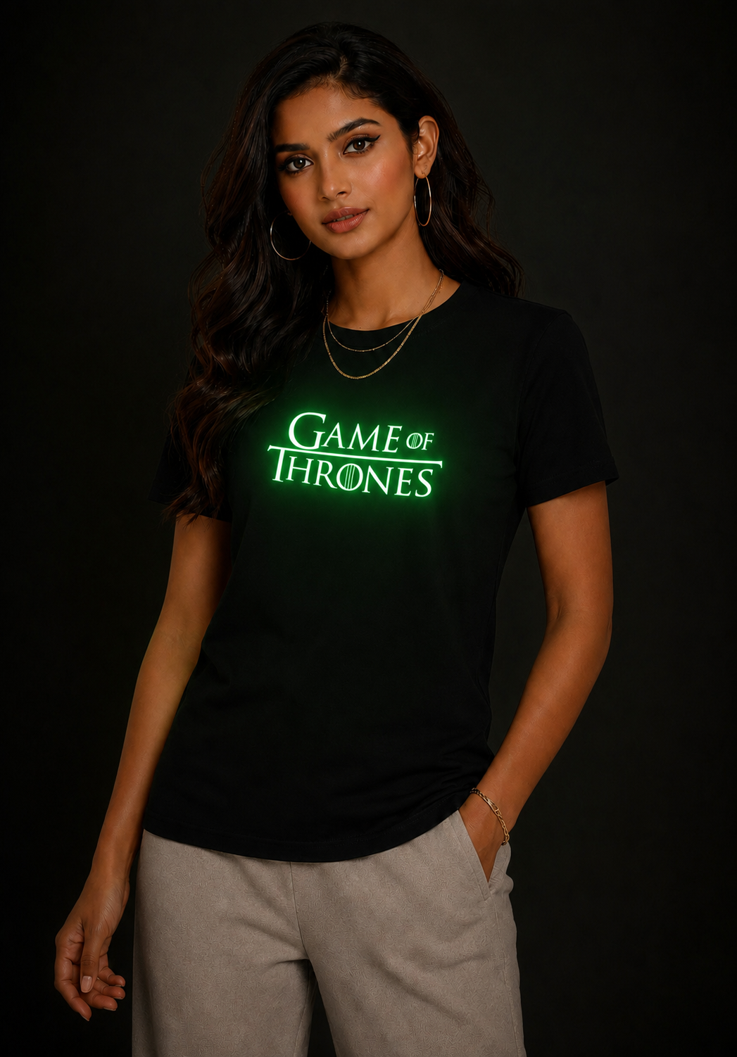 GAME OF THRONES WITH GLOW IN THE DARK Tee SKU-VN04M