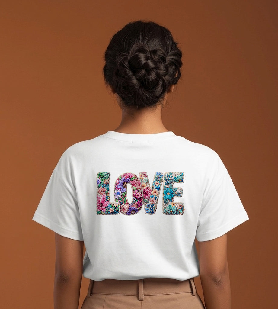 LOVE Tee WITH F/B SIDE PRINTED SKU-G114
